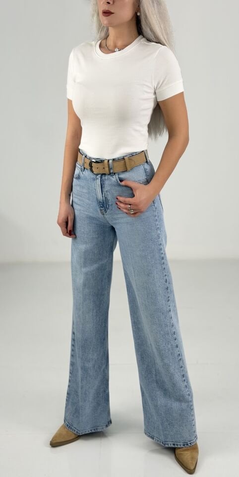 Beyaz Fit Basic Modal T-Shirt