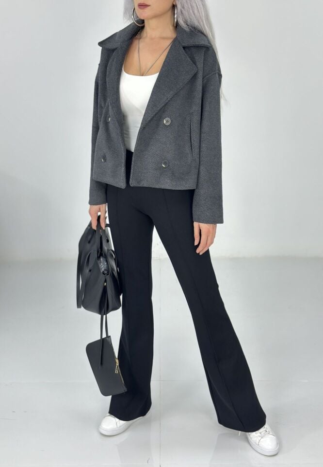 Siyah İspanyol Tayt Pantolon