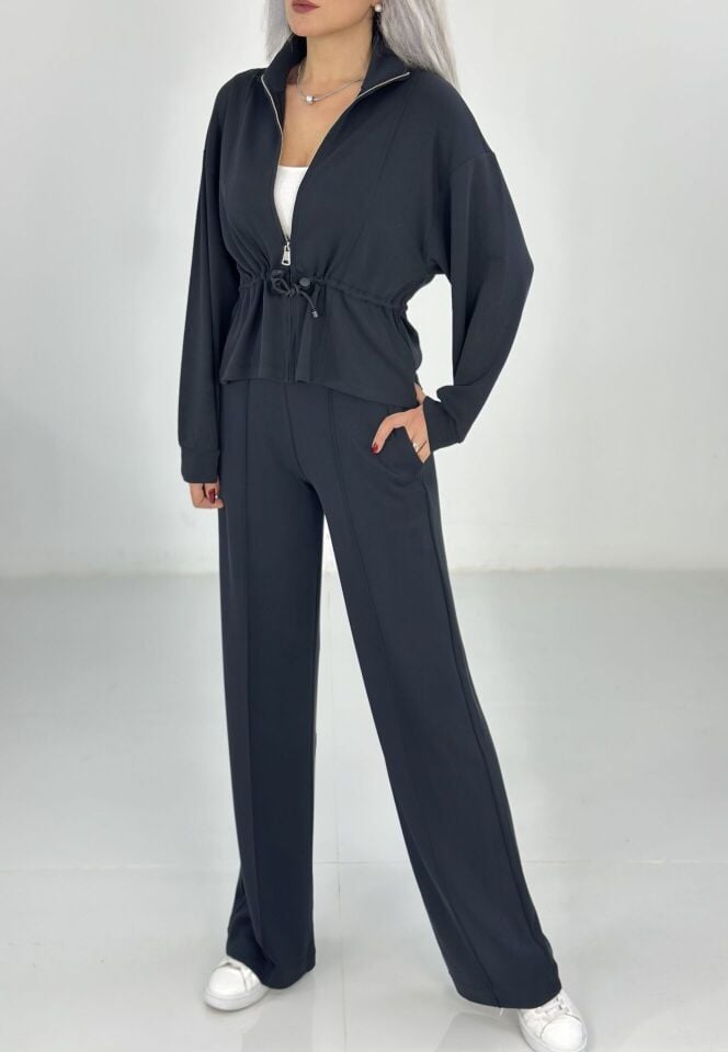 Siyah Bel Büzgülü Modal Takım