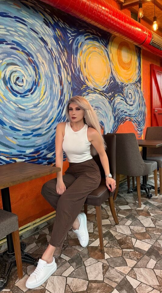 Kahverengi Yüksek Bel Lastikli Viscon Kumaş Pantolon