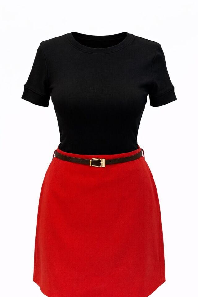 Siyah Kısa Kollu Fit Basic Thisrt