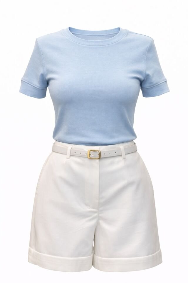 Mavi Kısa Kollu Fit Basic Thisrt