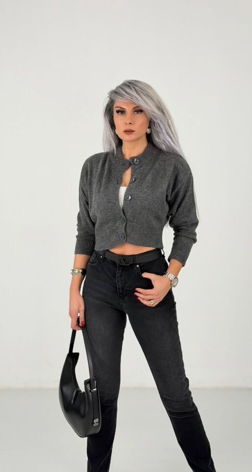 Füme Kısa Yumoş Hırka